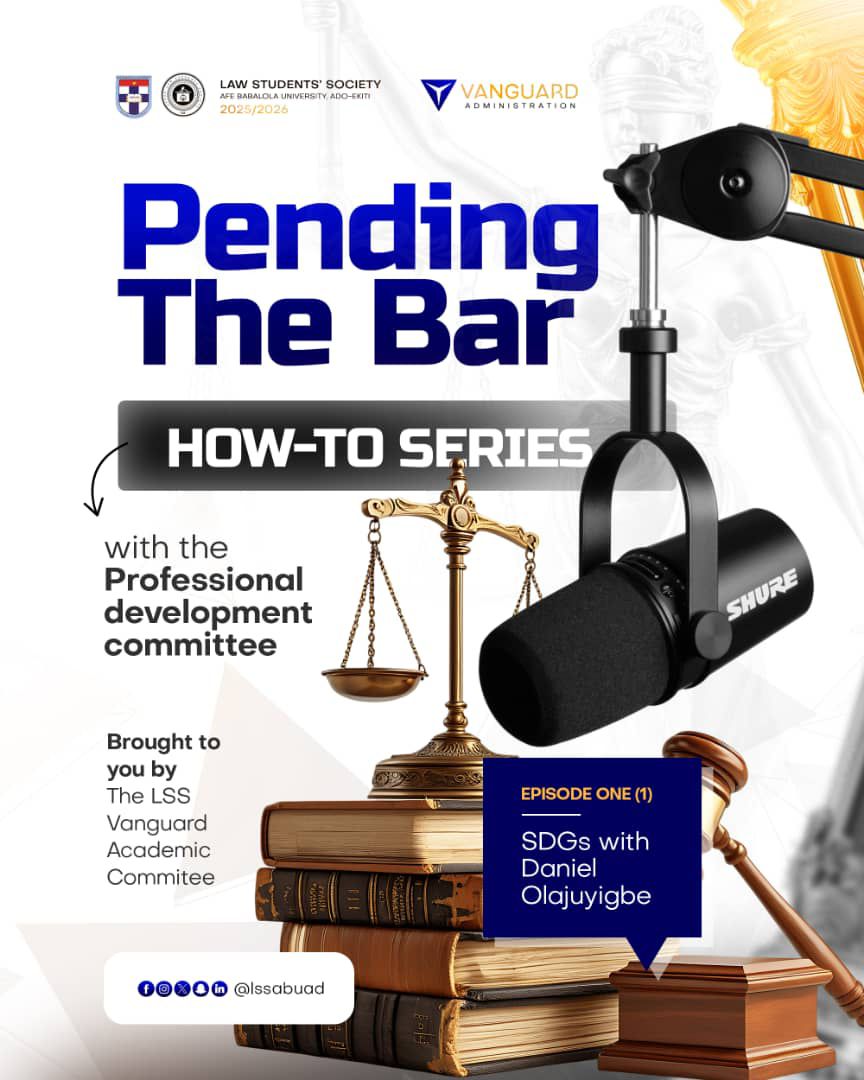 Pending the Bar podcast flyer featuring Daniel Olajuyigbe